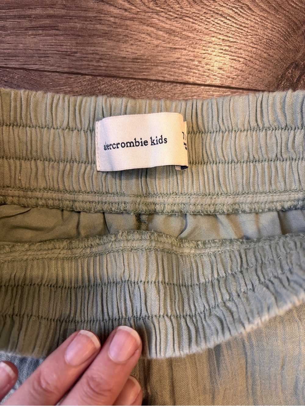 Girls Lightweight Linen-Blend Elastic Waist Pants - Beige - Picture 2 of 4